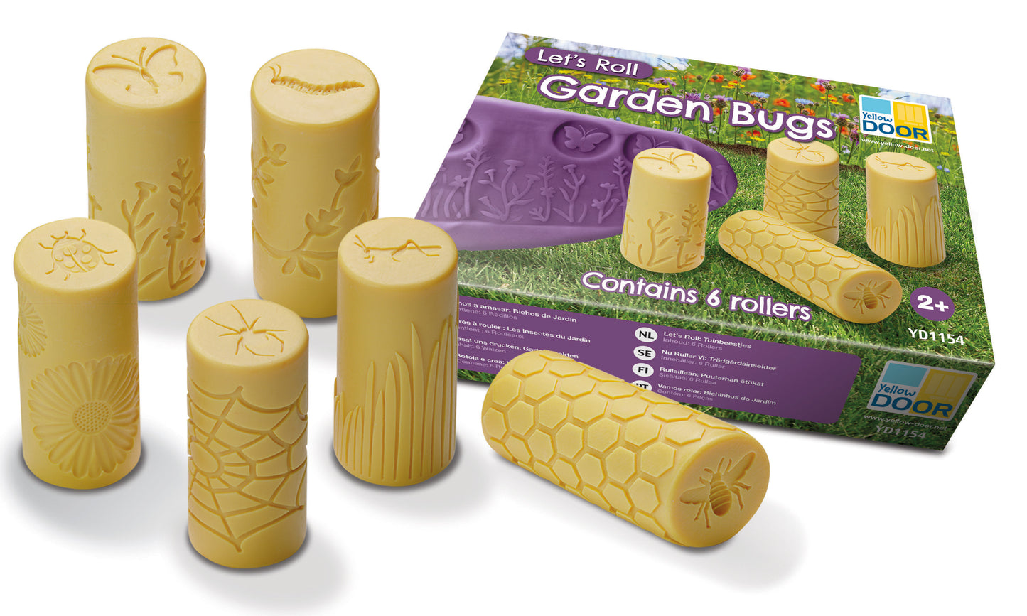 Let's Roll 'Garden Bugs' (6 rollers én stempels in één)