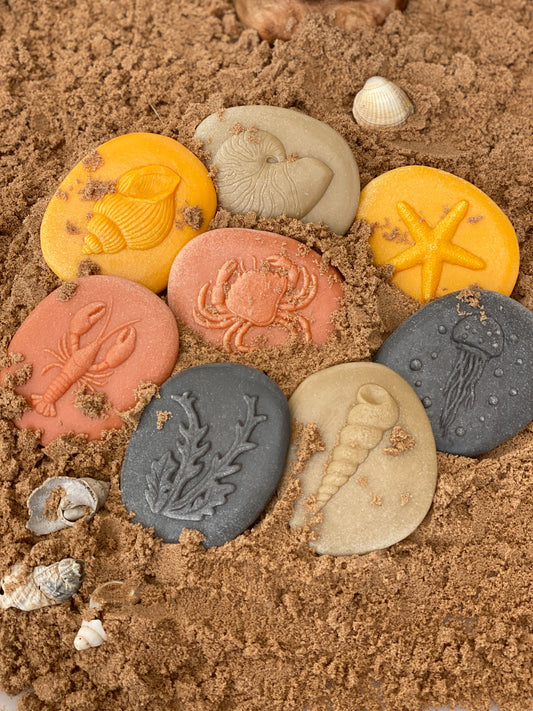Yellow Door Tactiele Stenen 'Oceaan' (8 stenen)