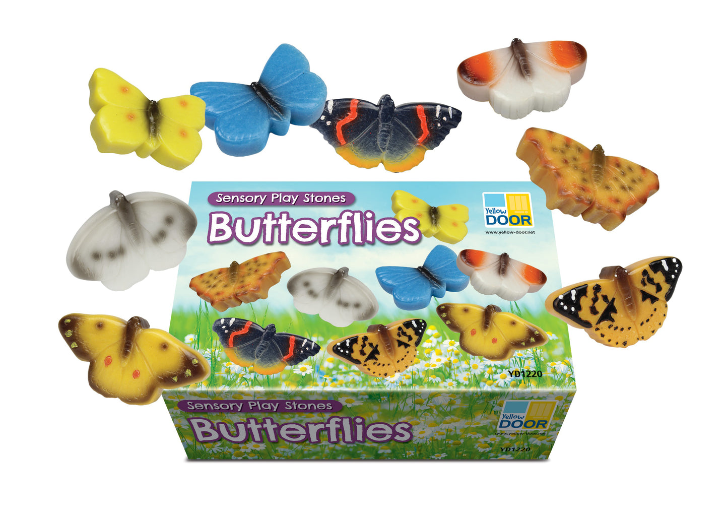 Sensory Play Stones 'Butterflies' (8 vlinders)