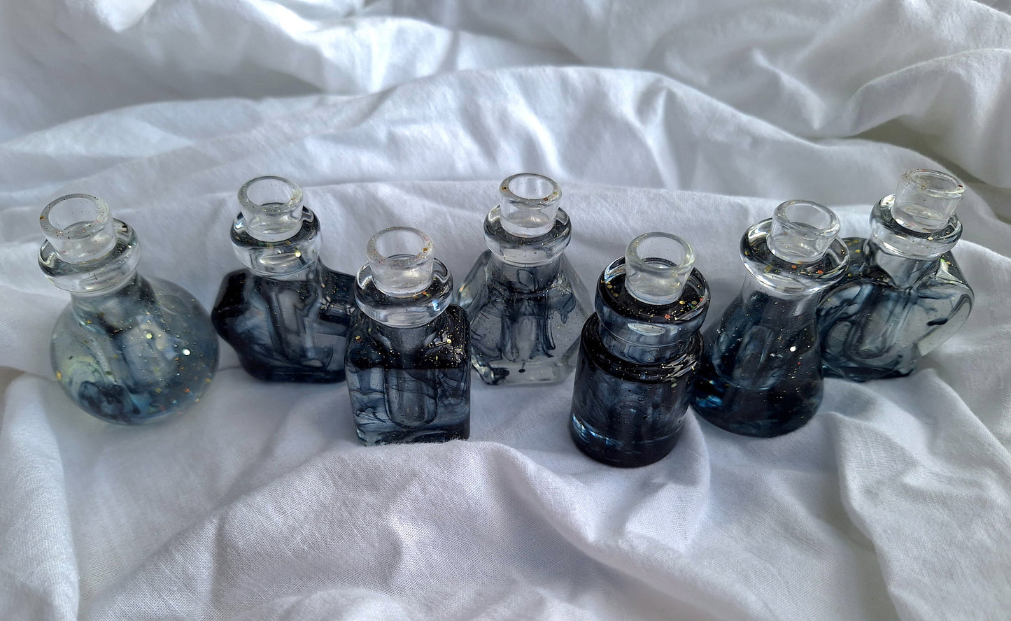 Potion Play Mini Bottles 'Magisch Blauw' (7 verschillende toverflesjes)