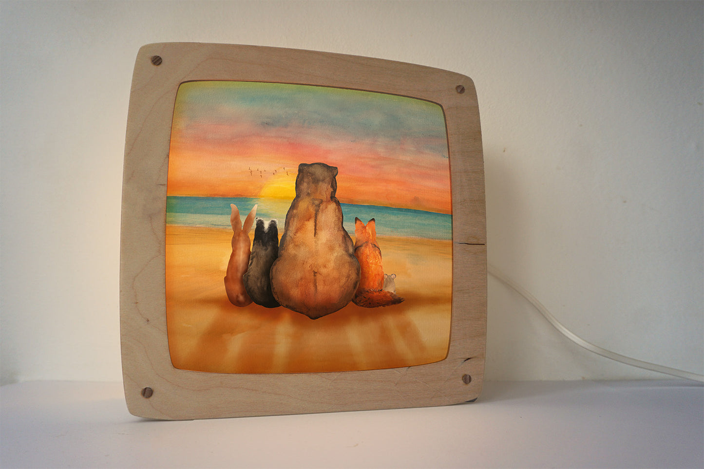 Plaat | Zonsondergang op het strand