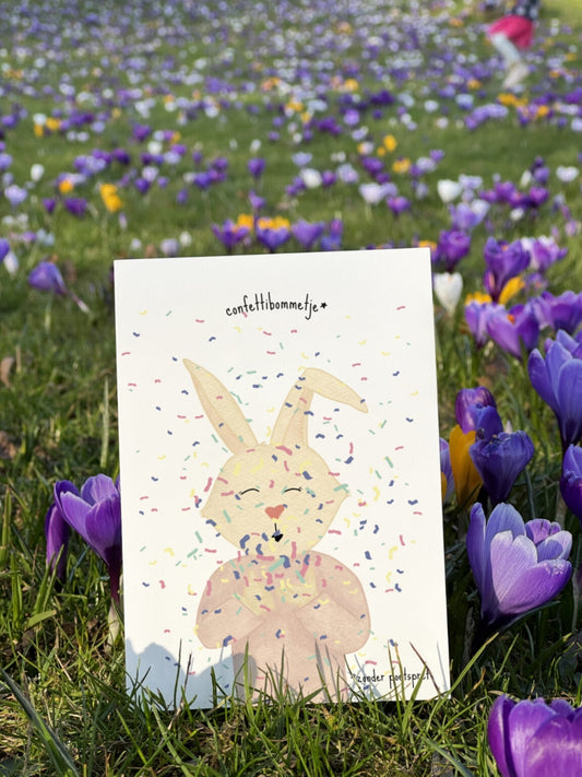 Wenskaart | Confettibommetje