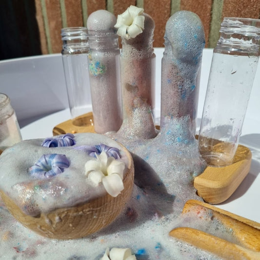 Potionplay Houder met 5 Flesjes & Trechtertje