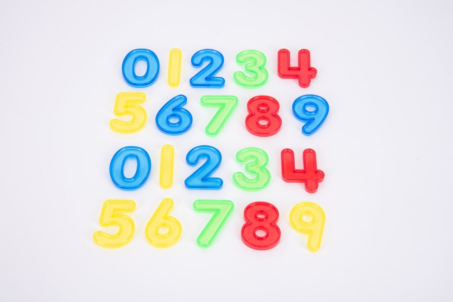 Doorschijnende Cijfers (2 sets 0 - 9)