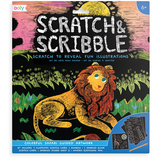 Kraskunst | Scratch & Scribble - Colorful Safari