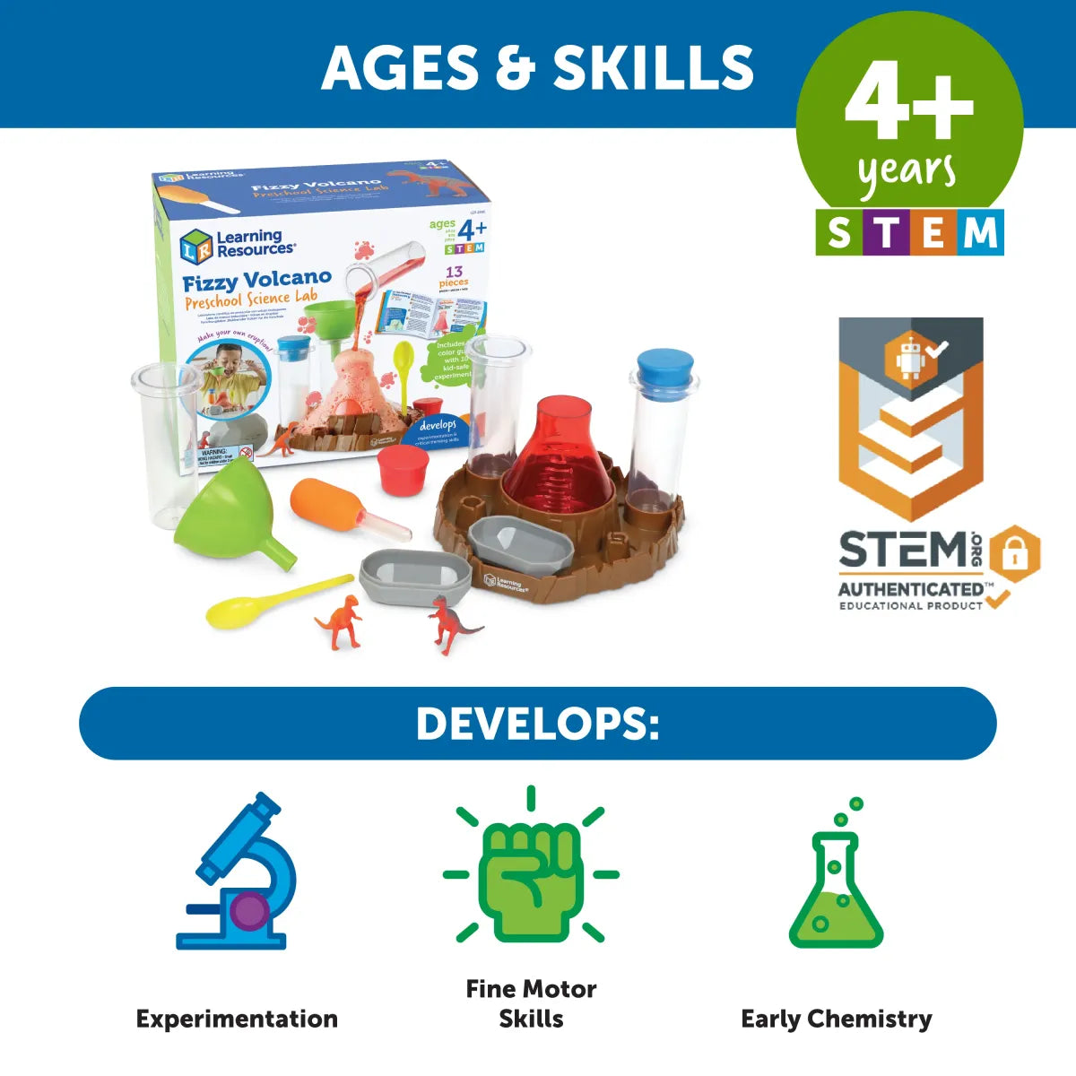 Fizzy Volcano Preschool Science Lab