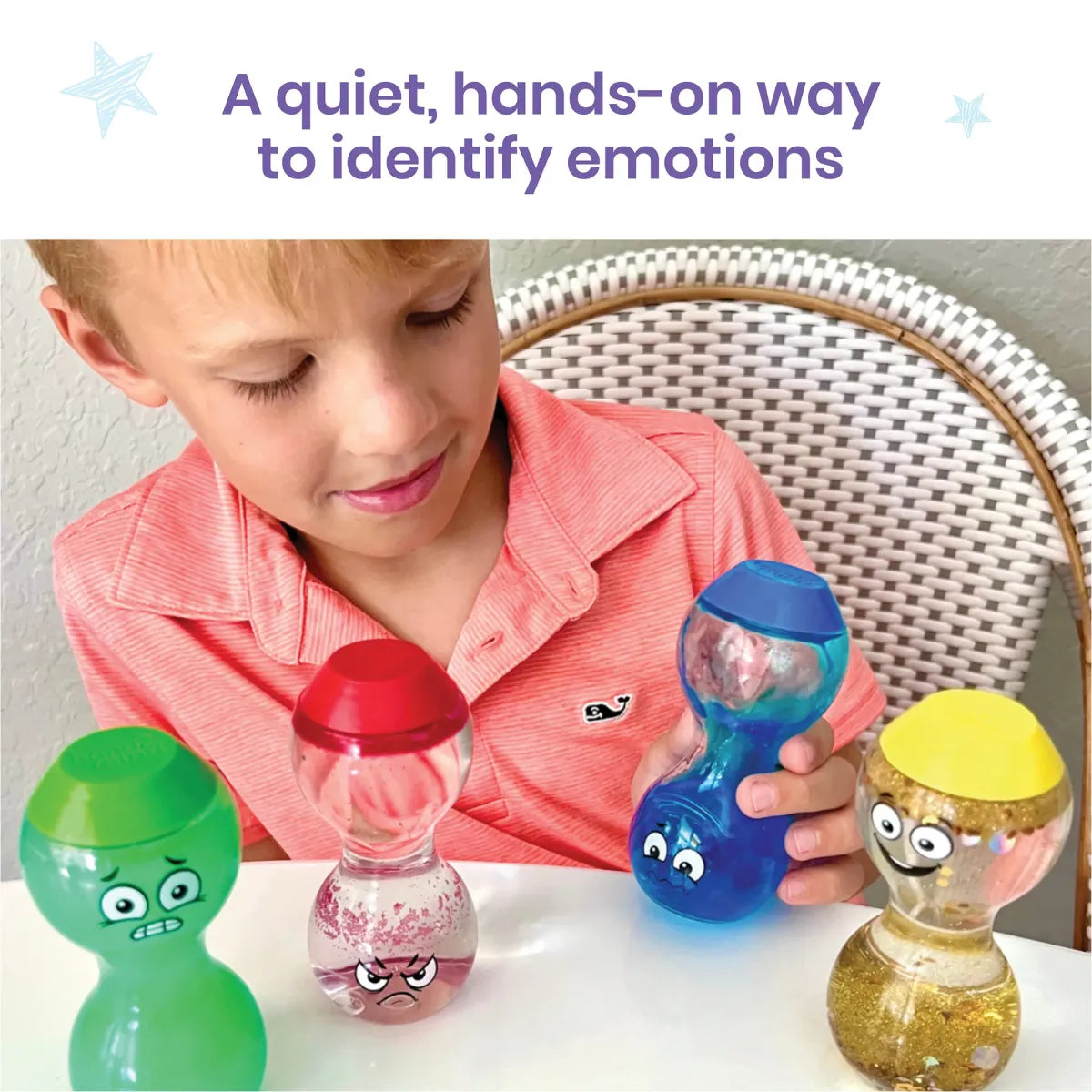 Set Sensorische Flessen | Express your feelings (blij, verdrietig, bang, boos)