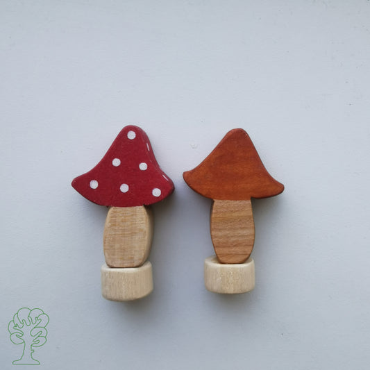 Houten Steker | Paddenstoel Hoedje