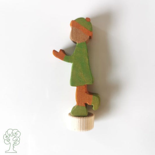 Houten Steker | Winterkindje Groen