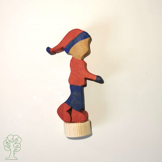 Houten Steker | Winterkindje Rood