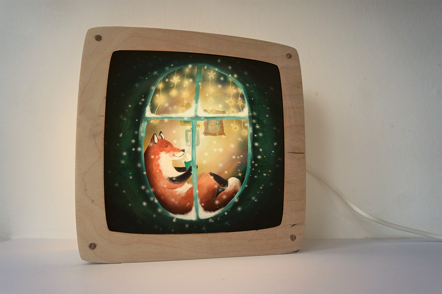 Plaat Seizoenenlamp/Raamhanger | Chillen bij het raam