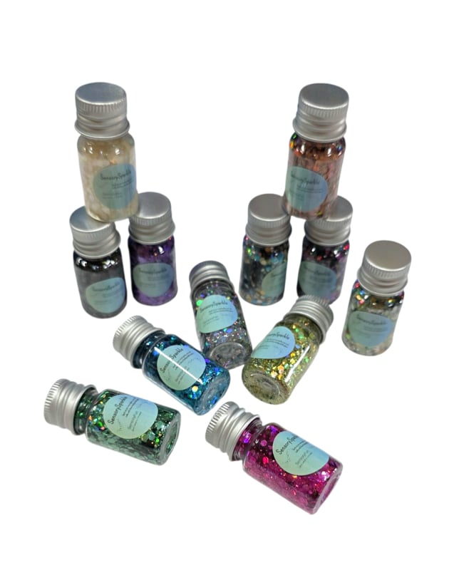 Set BIO-Glitter (12 potjes/kleuren)