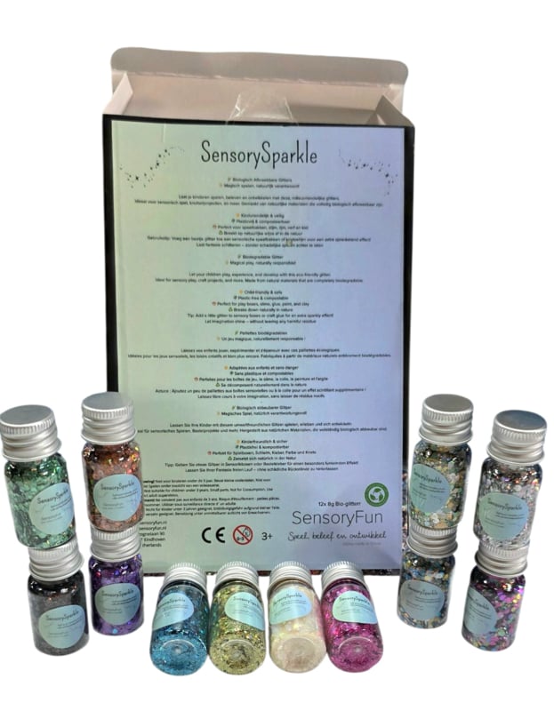 Set BIO-Glitter (12 potjes/kleuren)