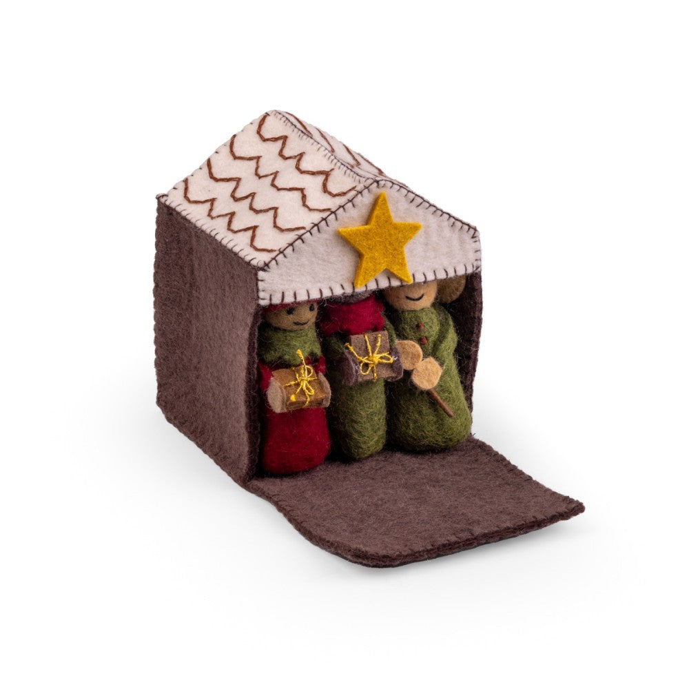 Kerststal (Stal + 11 Figuren) | Rood - Groen