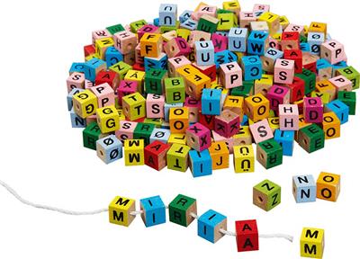 Letterdobbelsteentjes - Letterkralen Kleuren (326)