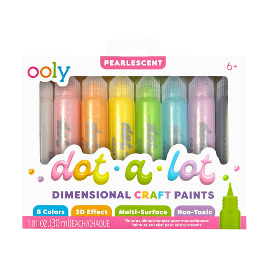 3D Parelmoer Stippenverf | Dot-A-Lot: Dimensional Craft Paint – Pearlescent (6+)