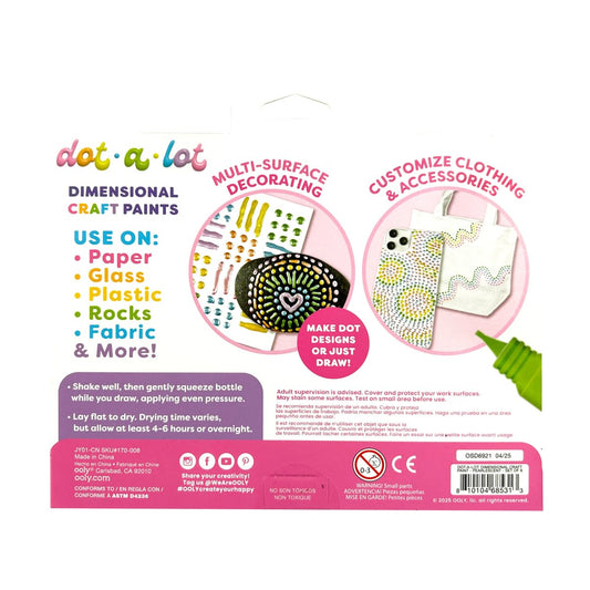 3D Parelmoer Stippenverf | Dot-A-Lot: Dimensional Craft Paint – Pearlescent (6+)