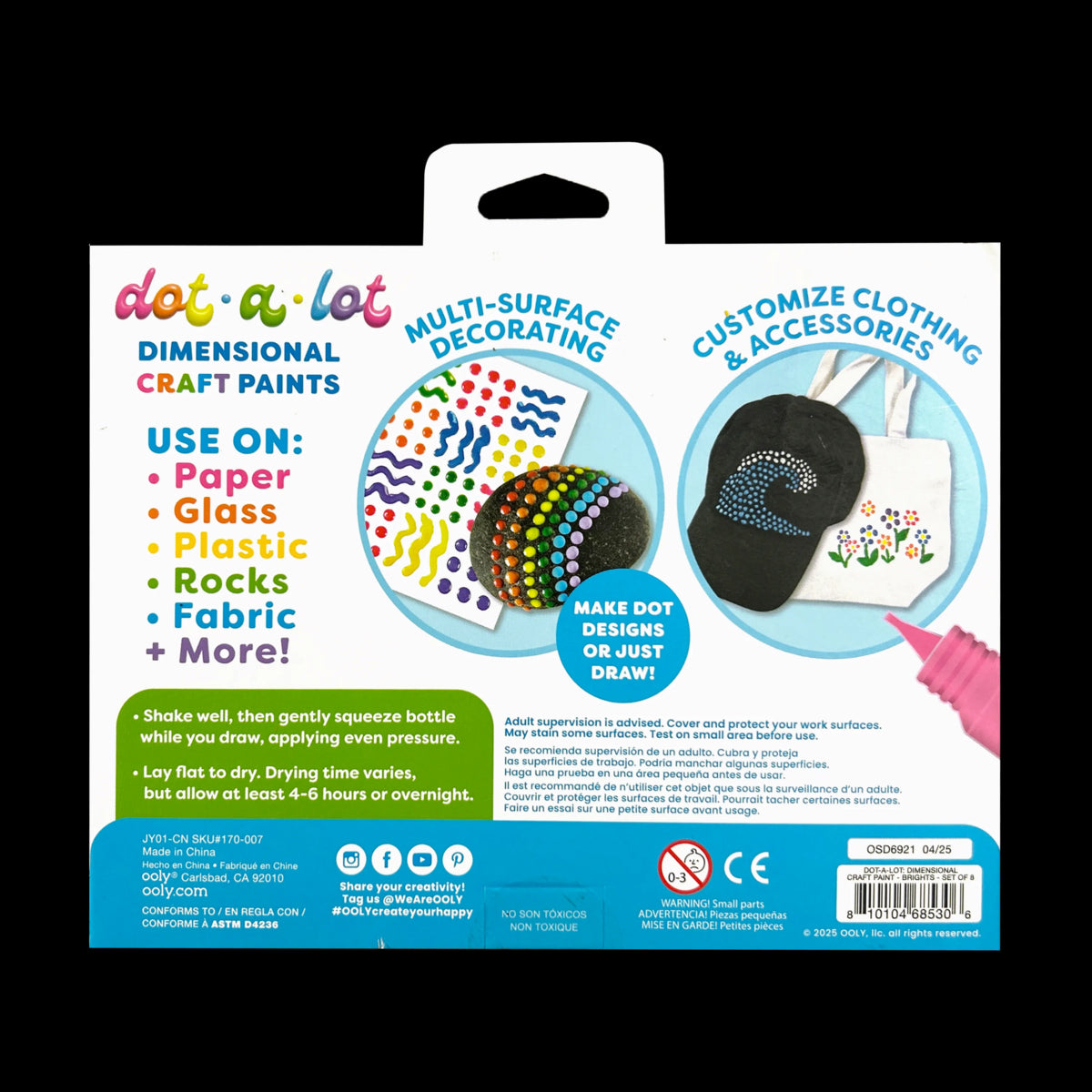 3D Heldere Stippenverf | Dot-A-Lot: Dimensional Craft Paint – Brights (6+)