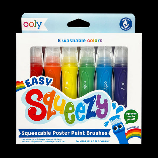 Knijppenselen | Squeezable Washable Poster Paint Brushes (3+)