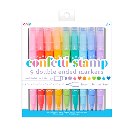 Stempelstiften | Confetti Stamp Double Ended Markers (6+)