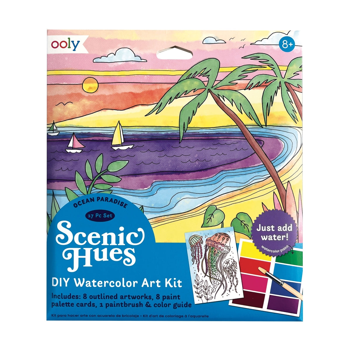 DIY Aquarel Kunstkit | Scenic Hues Ocean Paradise (8+)