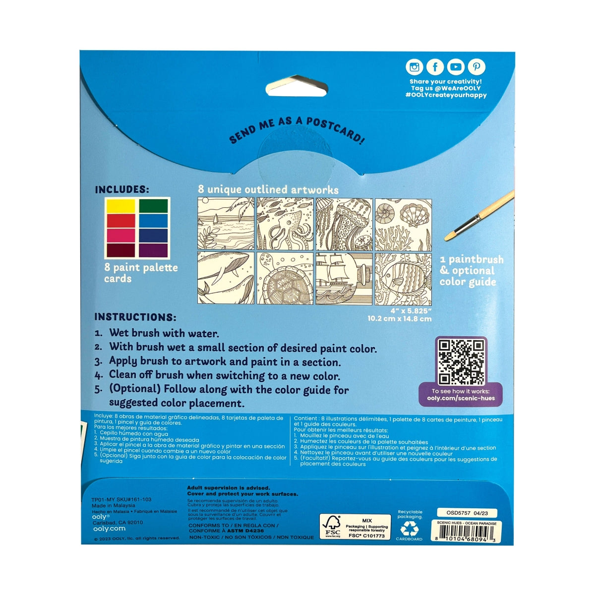 DIY Aquarel Kunstkit | Scenic Hues Ocean Paradise (8+)