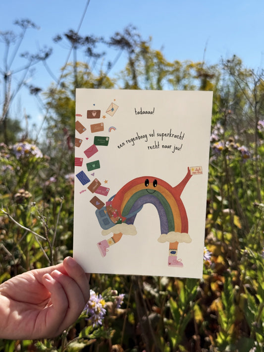 Wenskaart | Tadaaa! Een regenboog vol superkracht recht naar jou!