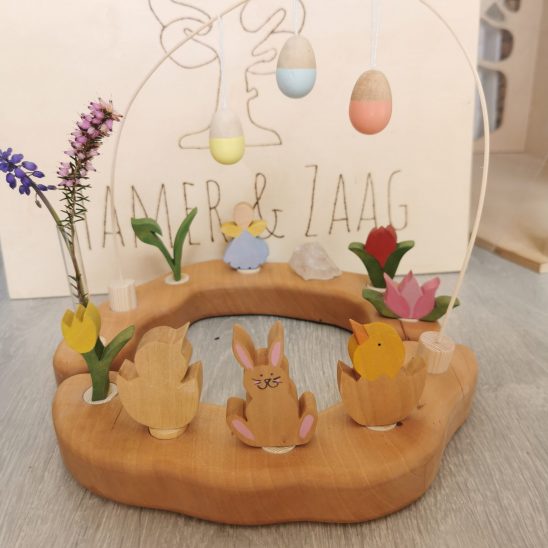 Houten Steker | Gele Tulp