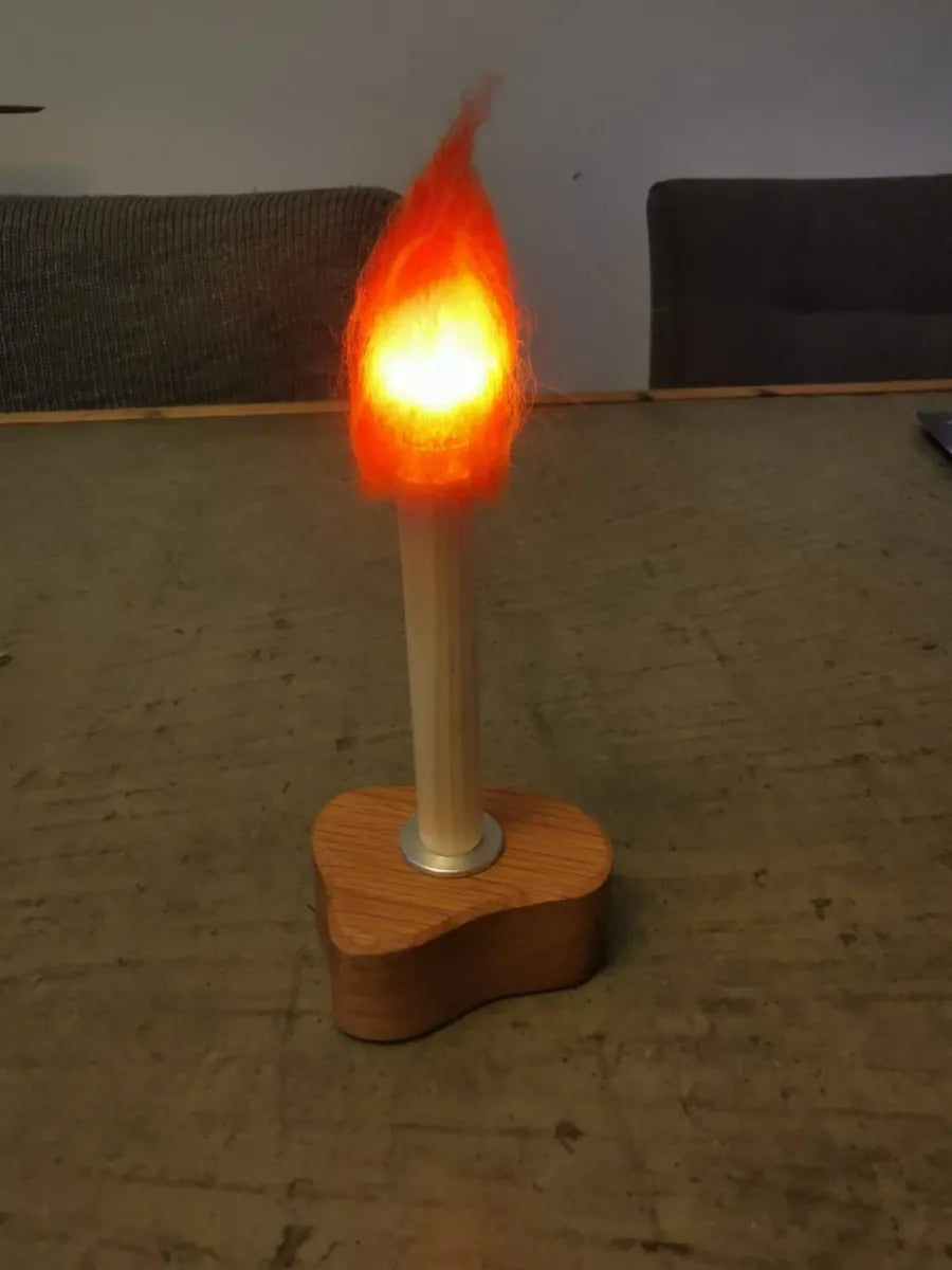 Houten Steker | Led kaarsje