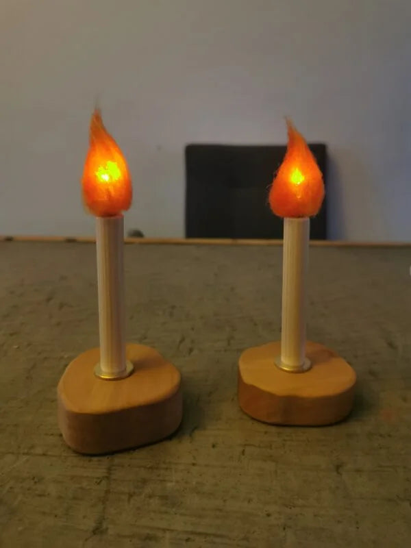 Houten Steker | Led kaarsje