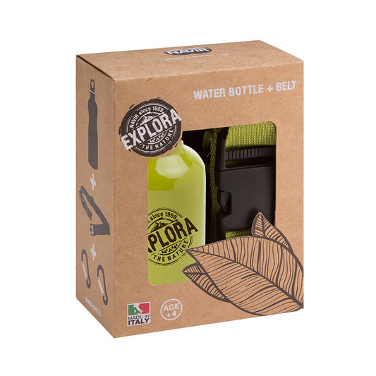 Explora Drinkfles en Riem met Karabijnhaken