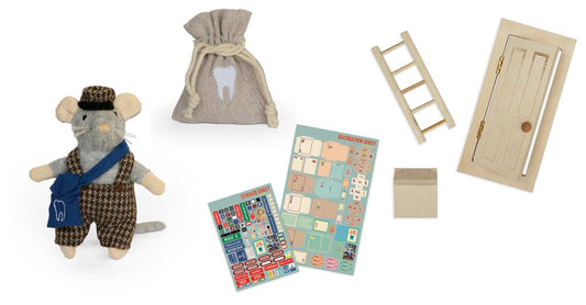 Knuffelmuisje | Tandenmuis (SET met deurtje etc.)