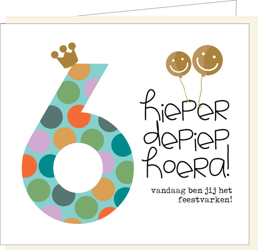 Wenskaart | 6 jaar
