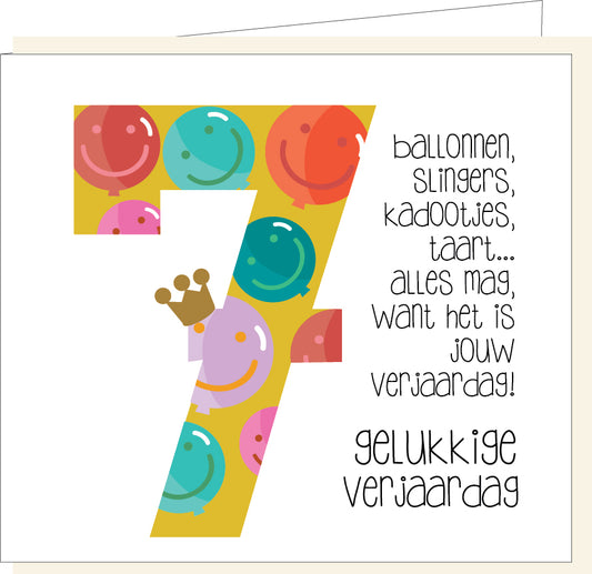 Wenskaart | 7 jaar