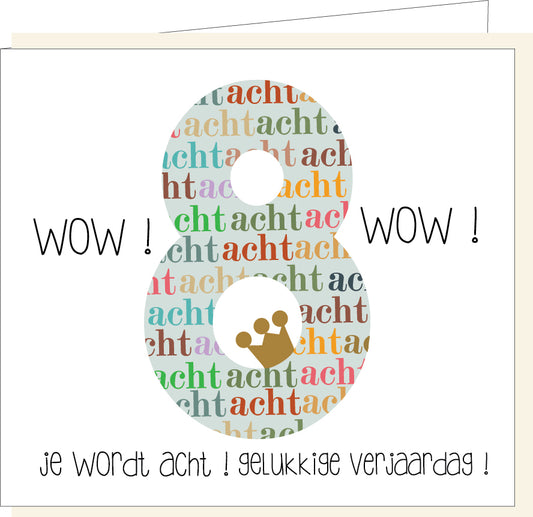 Wenskaart | 8 jaar