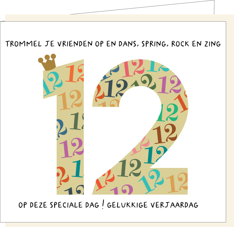 Wenskaart | 12 jaar