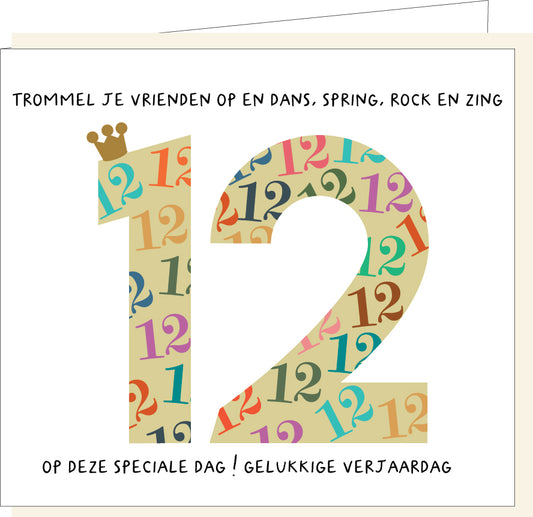 Wenskaart | 12 jaar