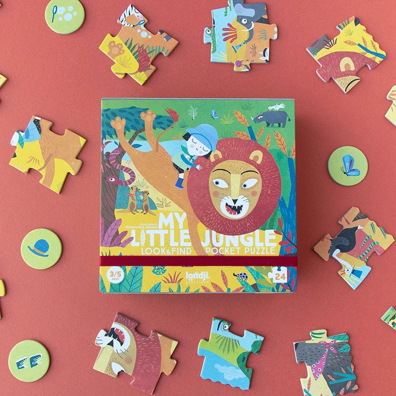 Puzzel | Pocket Puzzle My Little Jungle (zoek & vind) 3+