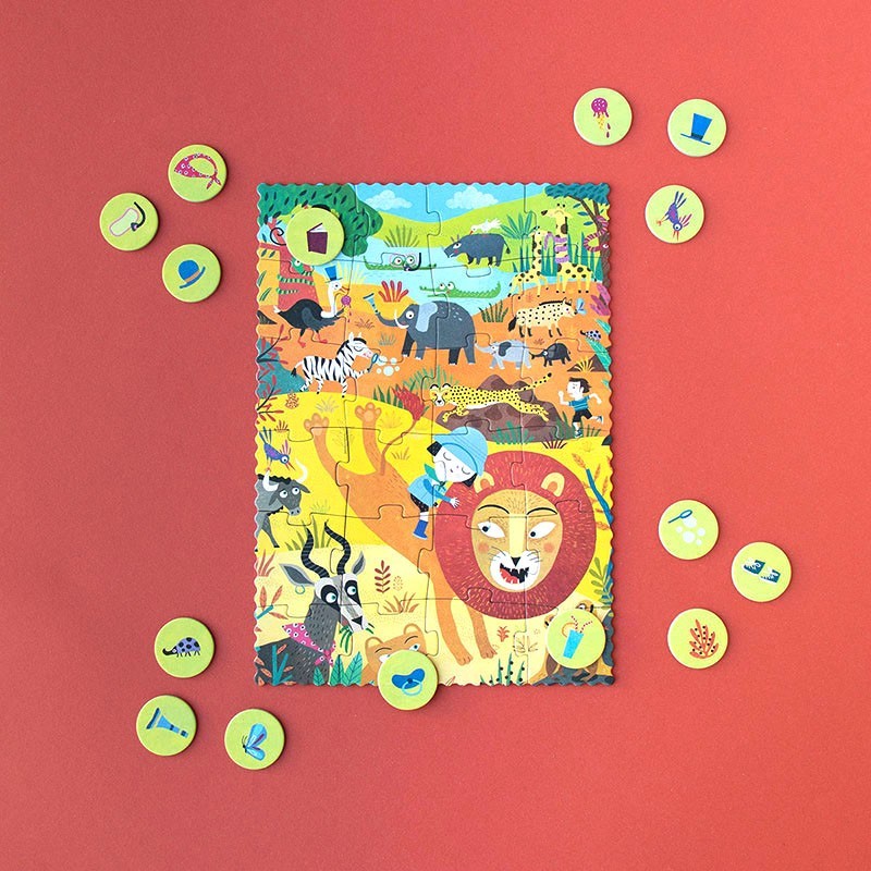 Puzzel | Pocket Puzzle My Little Jungle (zoek & vind) 3+