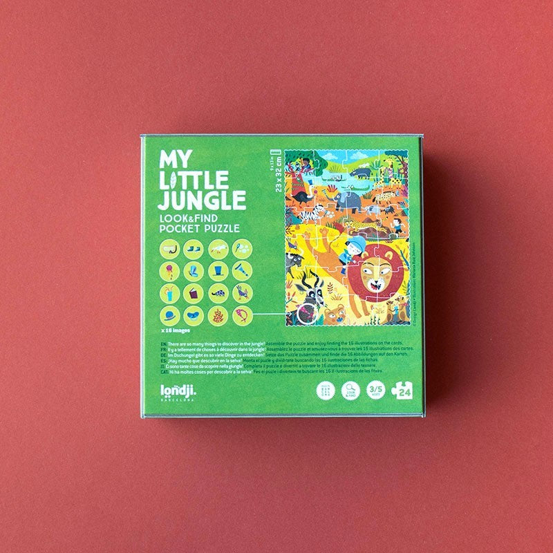 Puzzel | Pocket Puzzle My Little Jungle (zoek & vind) 3+