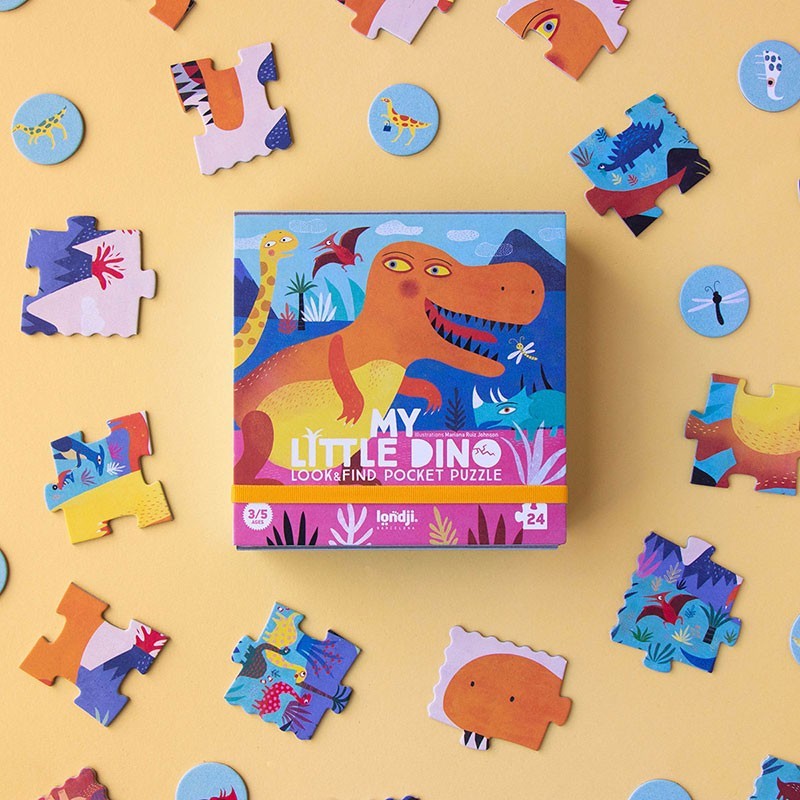 Puzzel | Pocket Puzzle My Little Dino (zoek & vind) 3+