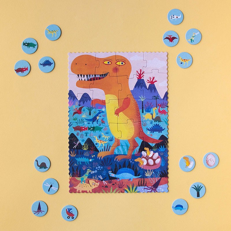 Puzzel | Pocket Puzzle My Little Dino (zoek & vind) 3+