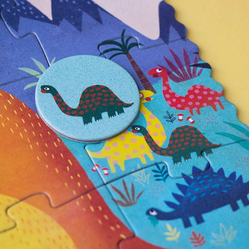 Puzzel | Pocket Puzzle My Little Dino (zoek & vind) 3+
