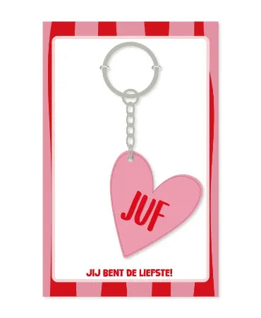 Sleutelhanger | Juf - Jij bent de liefste!