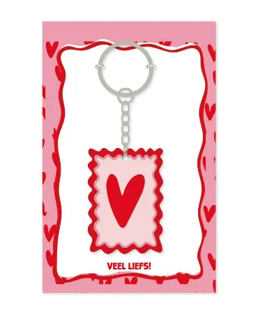 Sleutelhanger | Hartje - Veel liefs!
