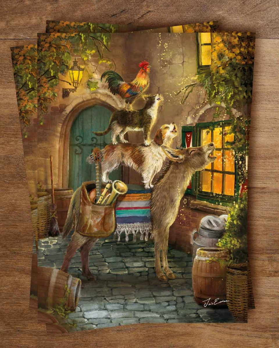 Ansichtkaart | Grimm's Bremen Town Musicians