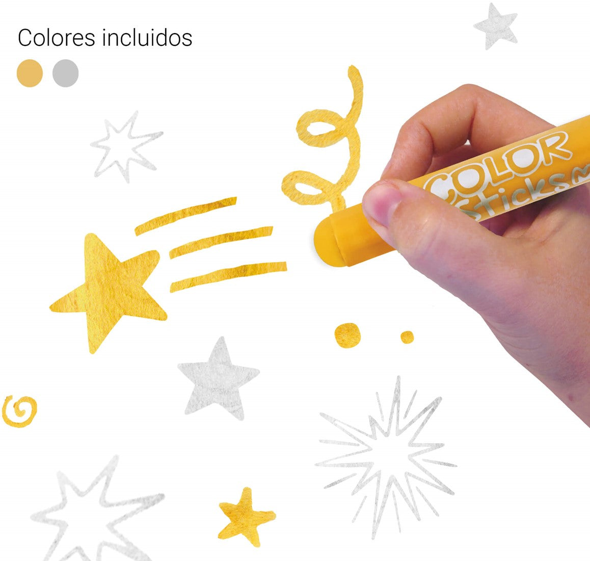 Verfsticks Metallic Goud + Zilver