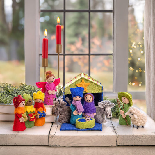 Kerststal (Stal + 11 Figuren) | Multicolor