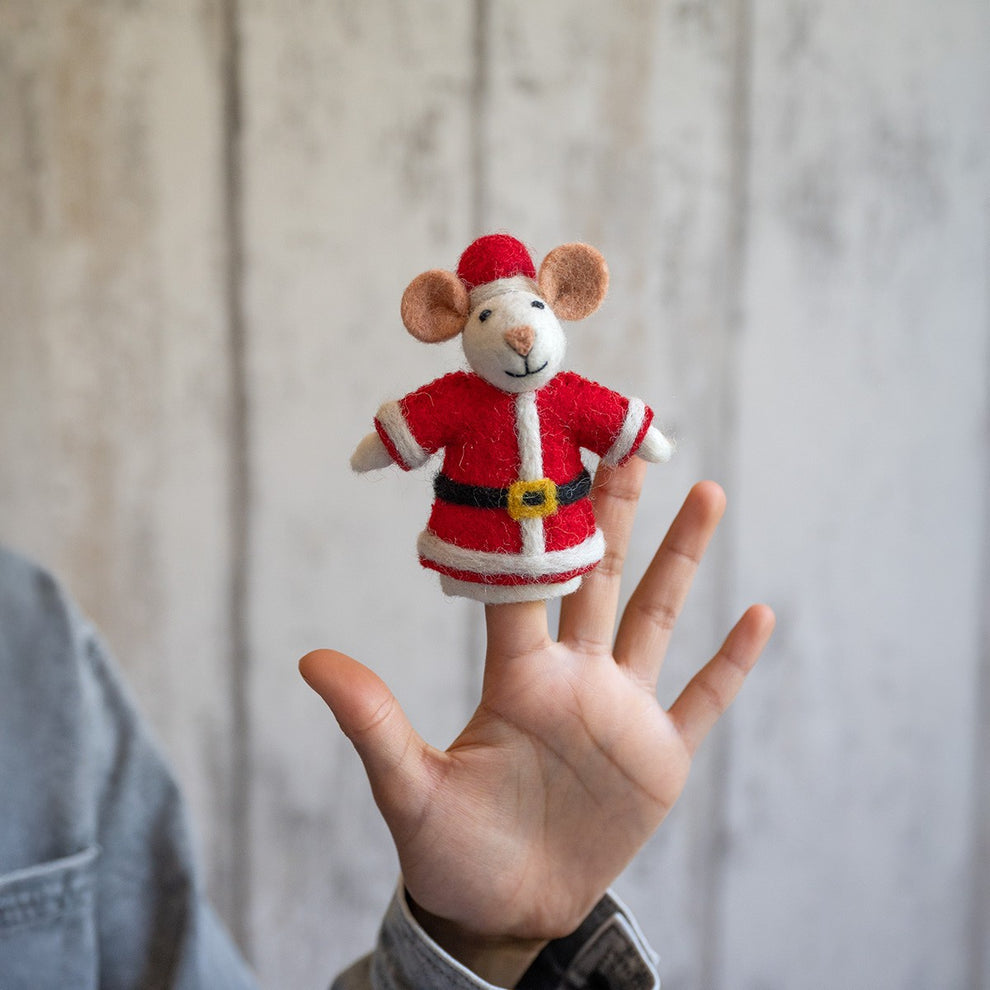 Vingerpopje | Kerstman Muis