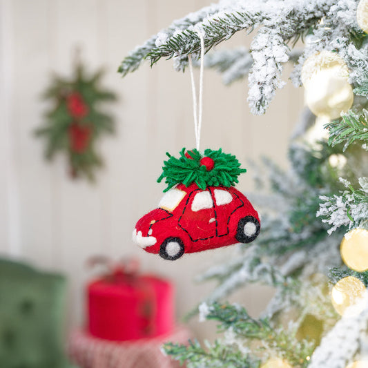 Kersthanger | Auto met Kerstboom